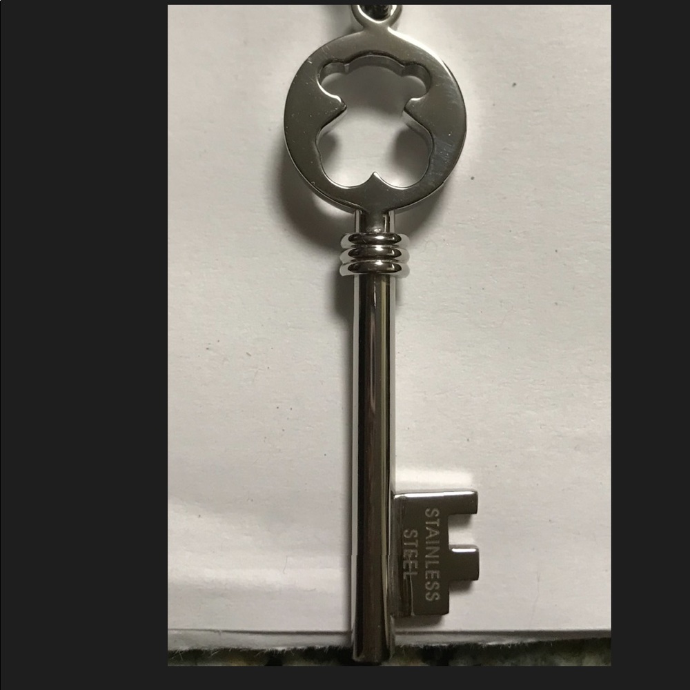 Tous signature bear key necklace